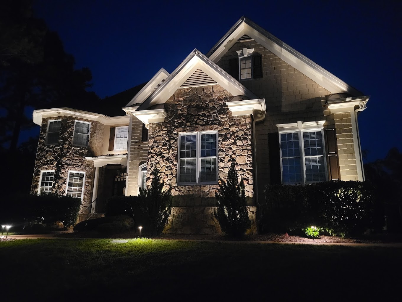 Landscape lighting in Raleigh